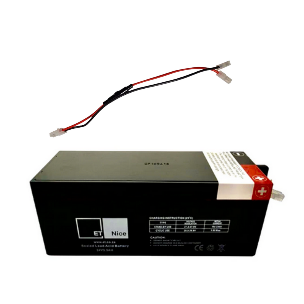 BATTERY -  24V 3.5AH Sealed Lead Acid with loom (NICE)