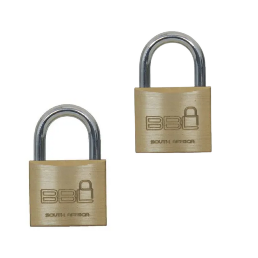 BBL - PADLOCKS 50MM BRASS 2 PACK