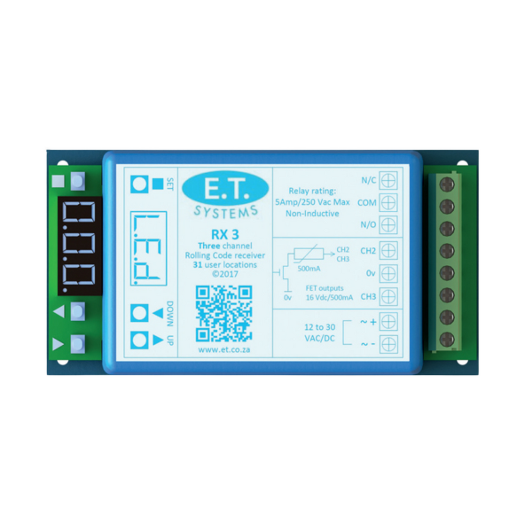 ET - RX3 Rolling Code Receiver 434mhz (2019)