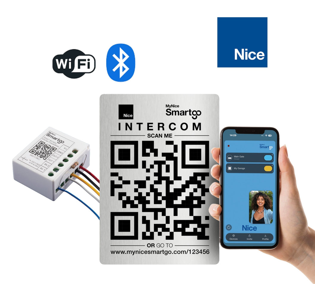 NICE SmartGo WiFi Module + INTERCOM QR LINK & A4 Plate